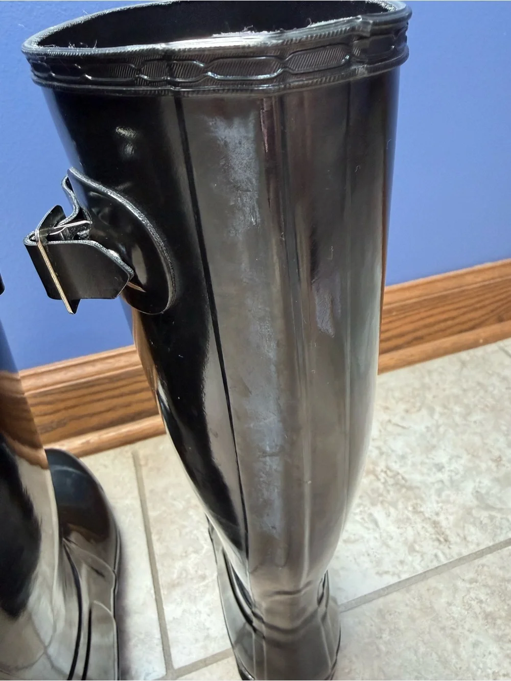 Hunter Original Tall Gloss Rain Boots, Size 38EU/7US